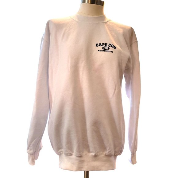 White Cape Cod Massachusetts Sweatshirt Woman's M DH709 - Picture 1 of 4